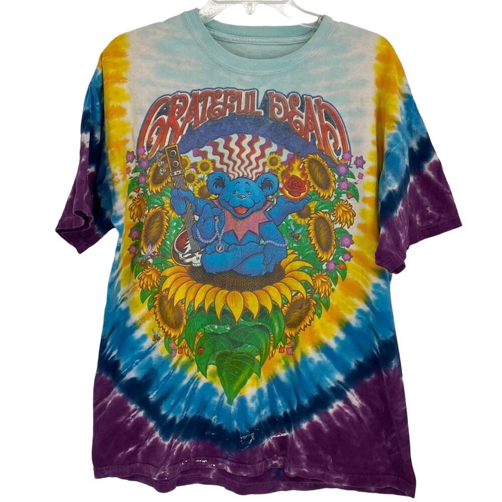 Grateful Dead 2006 Inspiration Tie Dye Bears Sunflowers T-Shirt